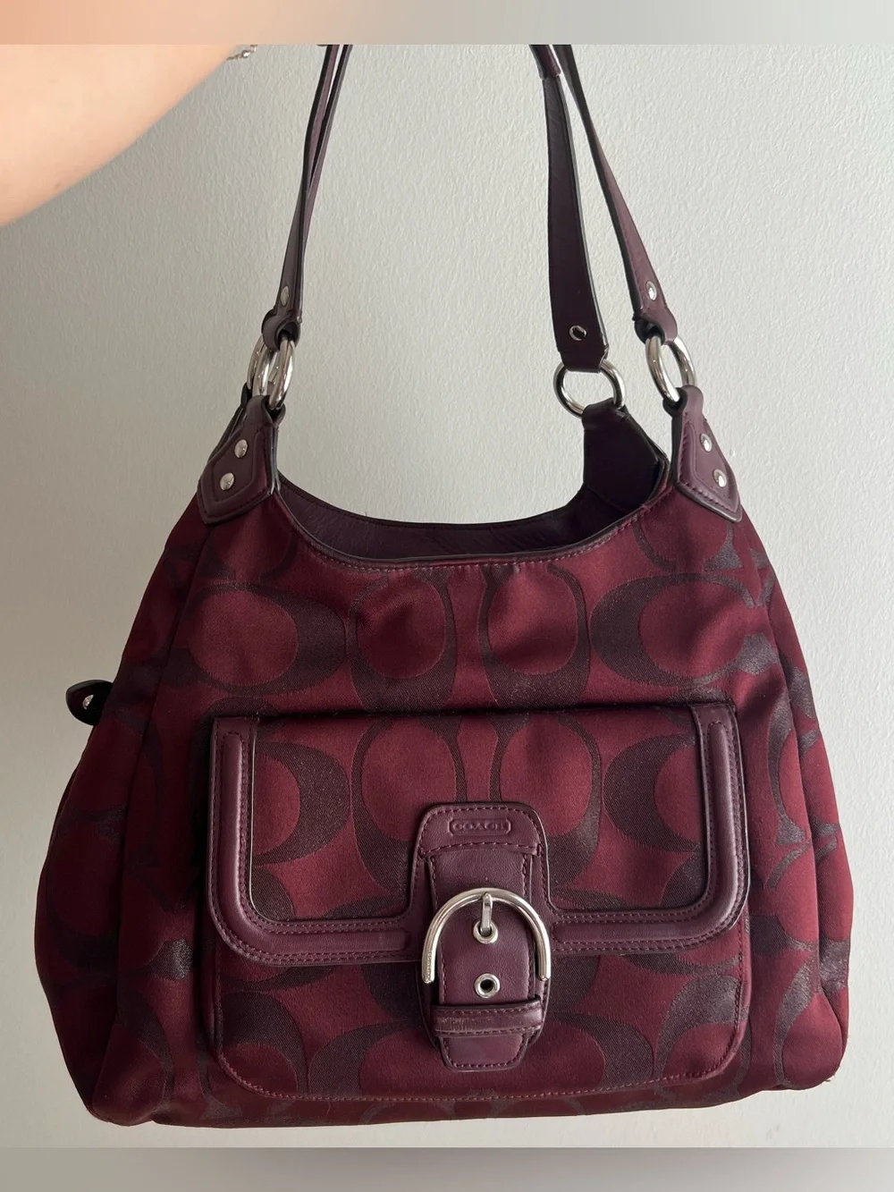 ❗️SOLD❗️Coach Campbell Signature Metallic Hobo Bag